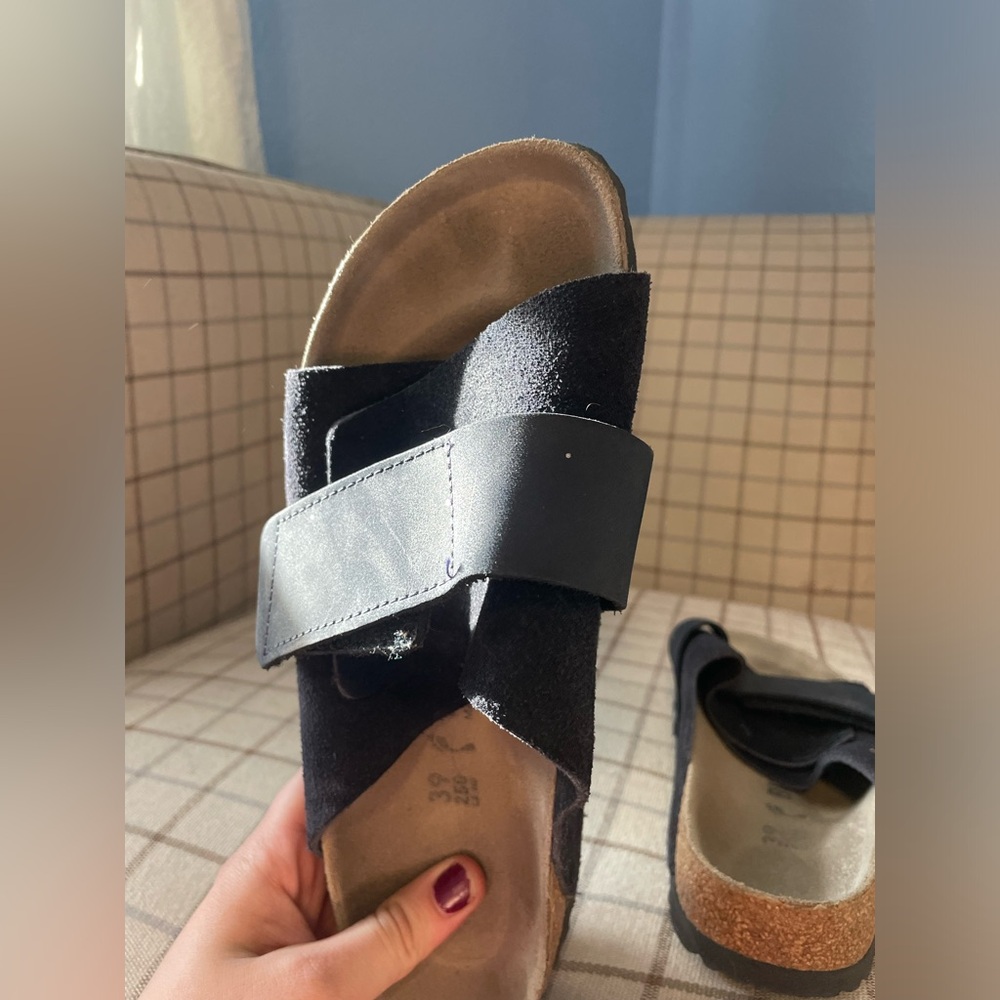 Birkenstock Black Suede Sandals